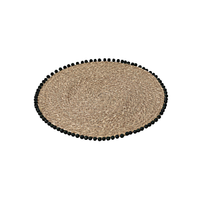 Sous-assiette en jute dentelle POM POM - Rouge / Vert Nappe et serviettes