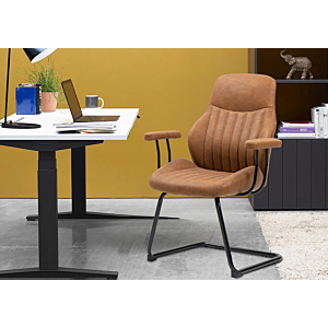 Fauteuil Visiteur TIMELESS - Camel