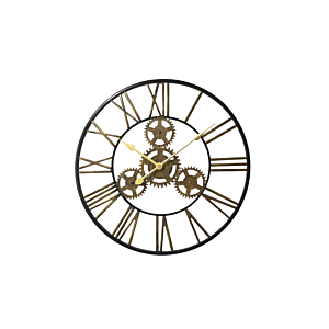 HORLOGE MURALE 60x60x4,5cm - Marron Soldes été