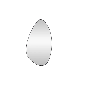 MIROIR DECORATIF 50x100x3cm - Noir