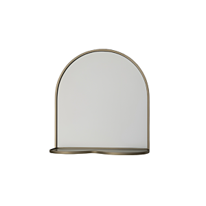 MIROIR AVEC ETAGERE PLIABLE - Doré Miroirs décoratifs
