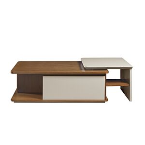 TABLE CAFE CASCADE VENEER - Marron / Taupe Table basse d'accueil