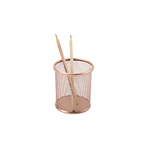 Porte-crayons - Doré Rose Accessoires de bureau