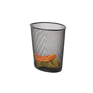 Poubelle Ovale en métal - Noir Poubelles de Bureau