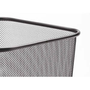 Poubelle carrée en métal - Noir