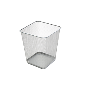 Poubelle carrée - Argenté Poubelles de Bureau