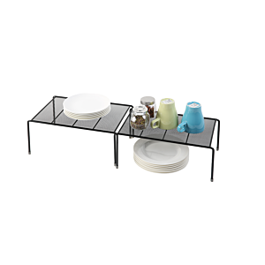 Organisateur en métal de deux pièces - Noir Rangement cuisine