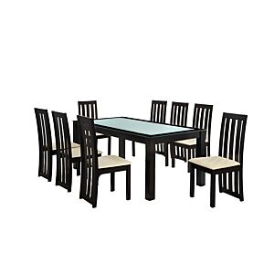 SET ROAST TABLE + 8 CHAISES - Wengé Sets Table avec chaises