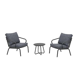 SET BALCON ALICIA Avec TABLE BASSE - GRIS Meubles jardin