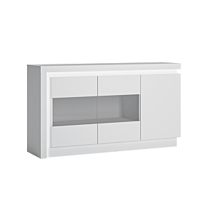 Commode WHITE LYON avec 3 Portes - Blanc Séjour Ramadan