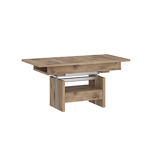 TABLE BASSE CORTADO ajustable avec 1 tiroir - Noyer