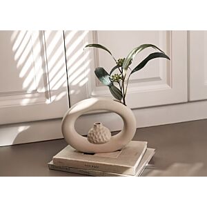 Vase Cercle En Céramique - Crème