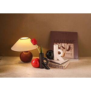 VASE En Céramique - Rouge / Noir