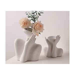 Vase Humain Créatif - Blanc