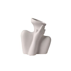 Vase Art Corporel 18cm -Blanc Soldes été