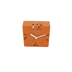HORLOGE MURALE 12x4.5x12cm - Orange