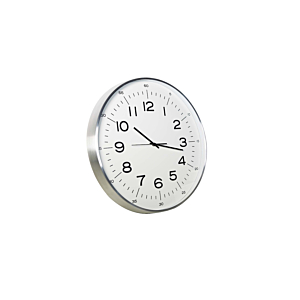 HORLOGE MURALE53.5x5.5 cm - Blanc / Argenté