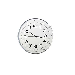 HORLOGE MURALE53.5x5.5 cm - Blanc / Argenté Horloges