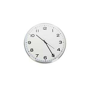 HORLOGE MURALE 40x4.7cm - Blanc / Argenté Horloges