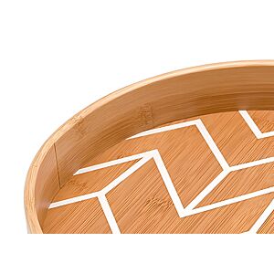 Plateau rond 40cm bambou - Beige Naturel