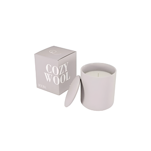 Bougie Parfumée En Porcelaine Avec Couvercle - Gris Promos printemps