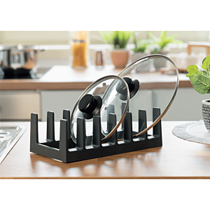 ORGANISATEUR DE COUVERCLES DE CASSEROLES - Gris foncé