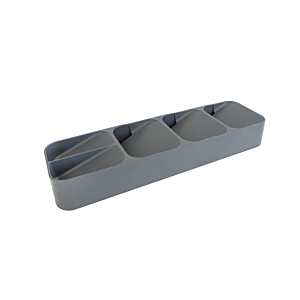 ORGANISATEUR COMPACT DE COUVERTS 5 CELLULES - Gris Accessoires-rangements