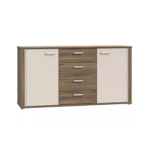 Buffet DEDELOS 2 Portes Et 4 Tiroirs - Marron / Beige Buffet et commodes