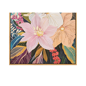 TABLEAU FLEURS AVEC CADRE – Multicouleur