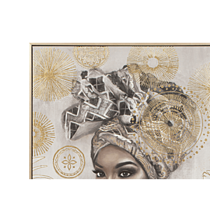 TABLEAU L'AFRICAINE AVEC CADRE - Multicouleur