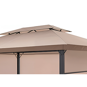 GAZEBO ALEX En Acier - BEIGE