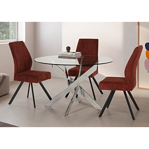 TABLE RONDE RUTH 140cm - Chromé