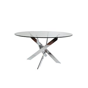 TABLE RONDE RUTH 140cm - Chromé