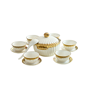 Set Service À Soupe 15 Pièces - Doré Art de la table Ramadan