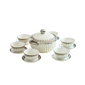 Set Service À Soupe 15 Pièces - Argenté Art de la table Ramadan