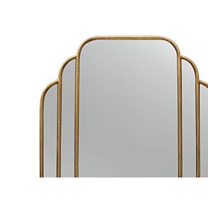 MIROIR DECORATIF EVENTAIL EN FER 60x90cm - DORÉ