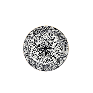 ASSIETTE ARABESQUE CREUSE 25CM - Blanc / Noir Art de la table