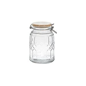 BOCAL CONSERVATION 1,8L AVEC COUVERCLE BOIS - Blanc Soldes été