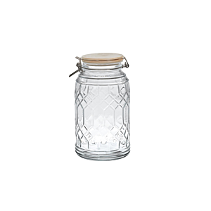 BOCAL CONSERVATION 2,3L AVEC COUVERCLE BOIS - Blanc Soldes été
