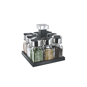CARROUSEL CARRÉ 8 POTS AVEC COUVERCLES PLASTIQUES - BLANC Soldes été