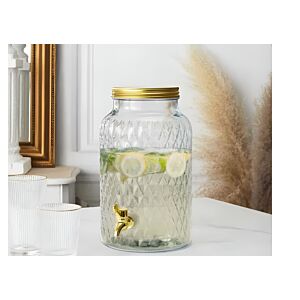 CARAFE FONTAINE DESIGN DIAMANT 6L - Blanc