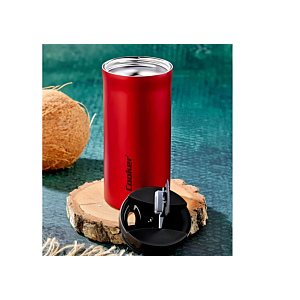 MUG TRAVEL ISOTHERMIQUE ACIER INOXYDABLE 300ML - Rouge