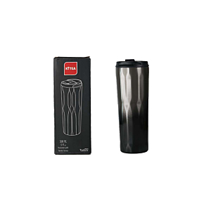 MUG ISOTHERMIQUE GLASSY 2 PAROIS ACIER INOXYDABLE 500ML- Noir