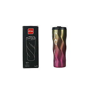 MUG WAVY ISOTHERMIQUE 2 PAROIS ACIER INOXYDABLE 500 ML - ROSE 