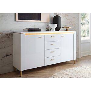 ECLAIRAGE LED LAZIO CARRE AVEC 2 POINTS LUMINEUX BLANC CHAUD - Blanc