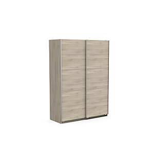 ARMOIRE GHOST 2 PORTES COULISSANTES - Chêne Foncé Soldes rangements