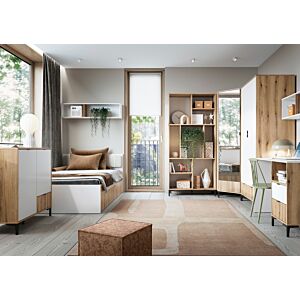 ARMOIRE DE COIN RICKO 1 PORTE - Chêne