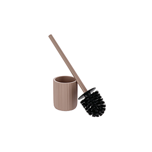 BROSSE WC POLYRESINE STRIÉ - CAPPUCCINO