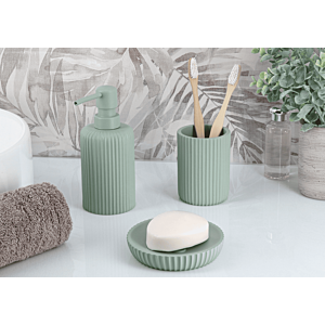 PORTE SAVON STRIÉ - VERT EUCALYPTUS
