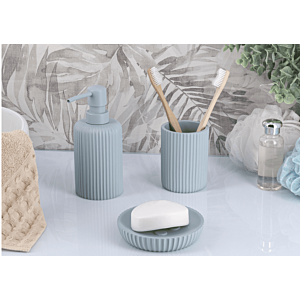 PORTE SAVON STRIÉ - BLEU CLAIR